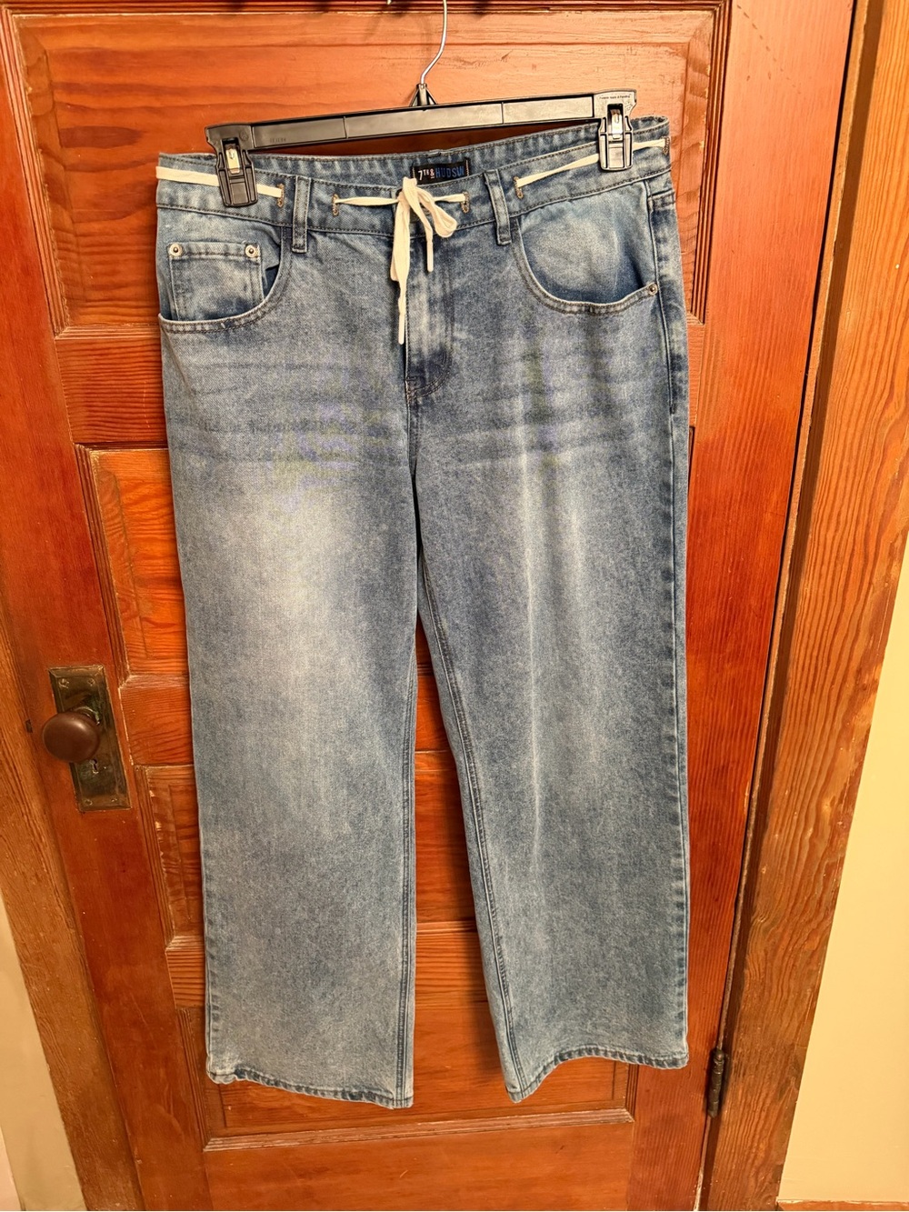 light-wash, wide-leg jeans from 7th & Hudson